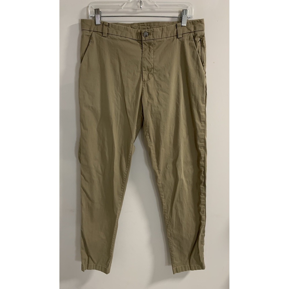 Lululemon Commission Pant Mens 32x33 Classic Fit Khaki Swift Cotton Chino Beige